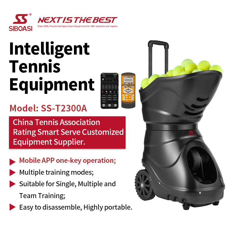 T2300A 4-Cross Drill & 21-Point Landing Zones Multi-Mode Smart Tennis Ball Machine