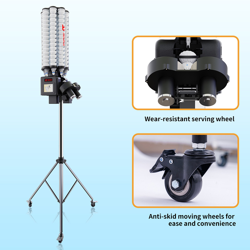 B3 2-Way Cross Drill & 200-Ball Capacity Smart Badminton Training Machine
