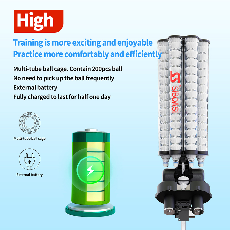 B5 21-Point Programmable & 0.75s Fast Release Advanced Badminton Feeder Machine