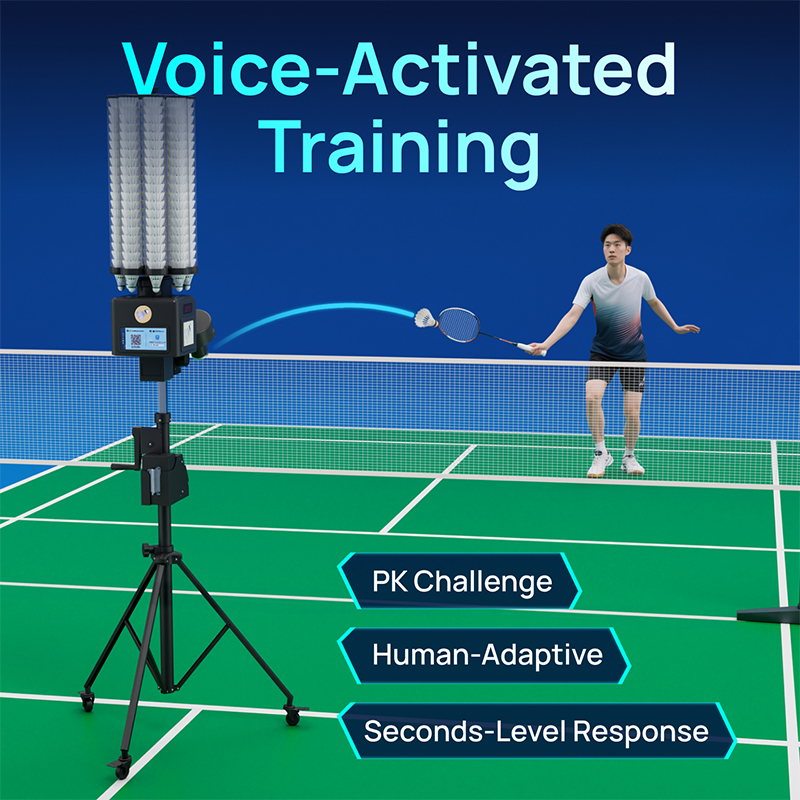 B7 Pro Voice, APP & WeChat Mini Program Control AI Badminton Machine