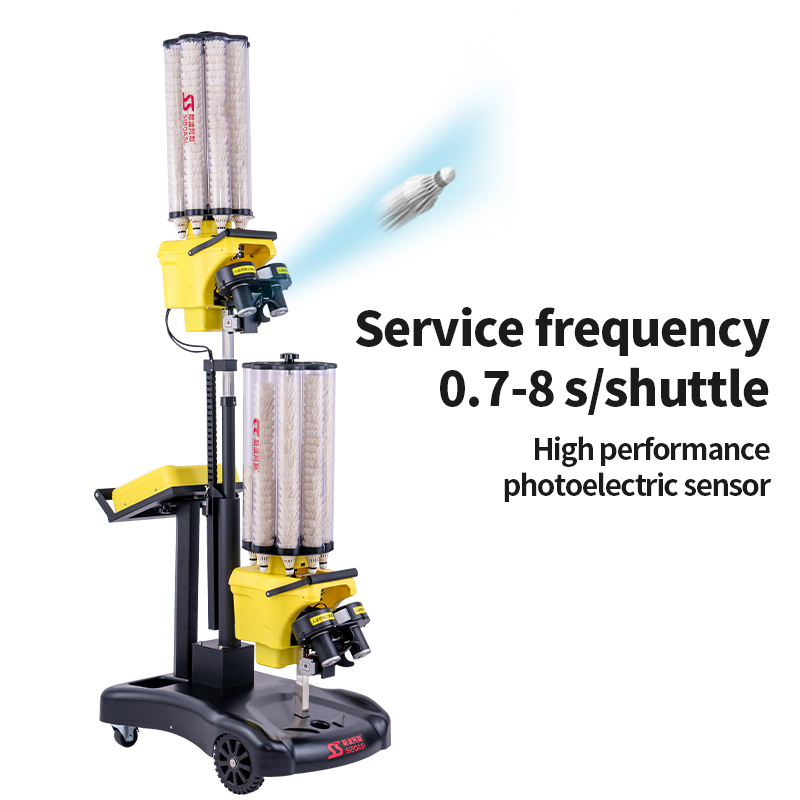 S8025A Tablet Control, 400-Ball Capacity & 21-Zone Program Elite Badminton Ball Machine