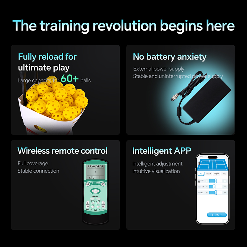 C1 APP & Wireless Remote Control Entry-Level Smart Pickleball Training Machine