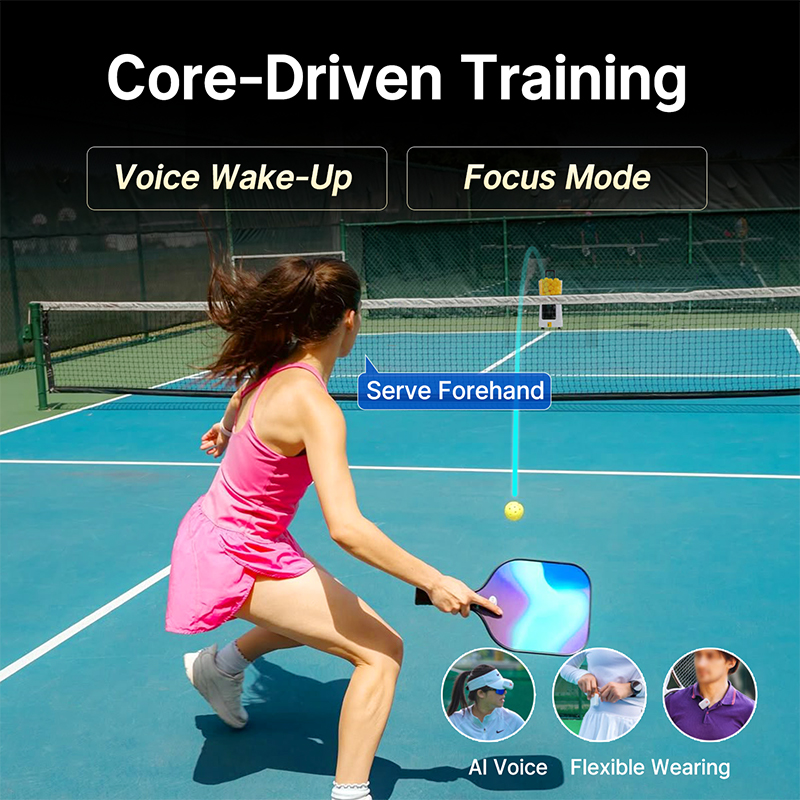 C6 Built-In Battery & 60-Level Angle Adjustment AI Voice-Control Pickleball Machine