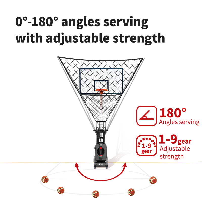 K3 Spin Delivery & 60-Position Horizontal Drill Precision Basketball Training Machine