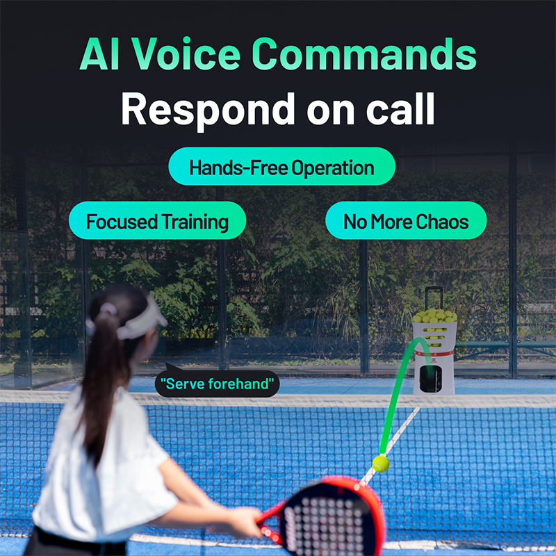 TB6 Voice Control, Built-In Battery & 60-Level Precision AI-Powered Padel Training Machine