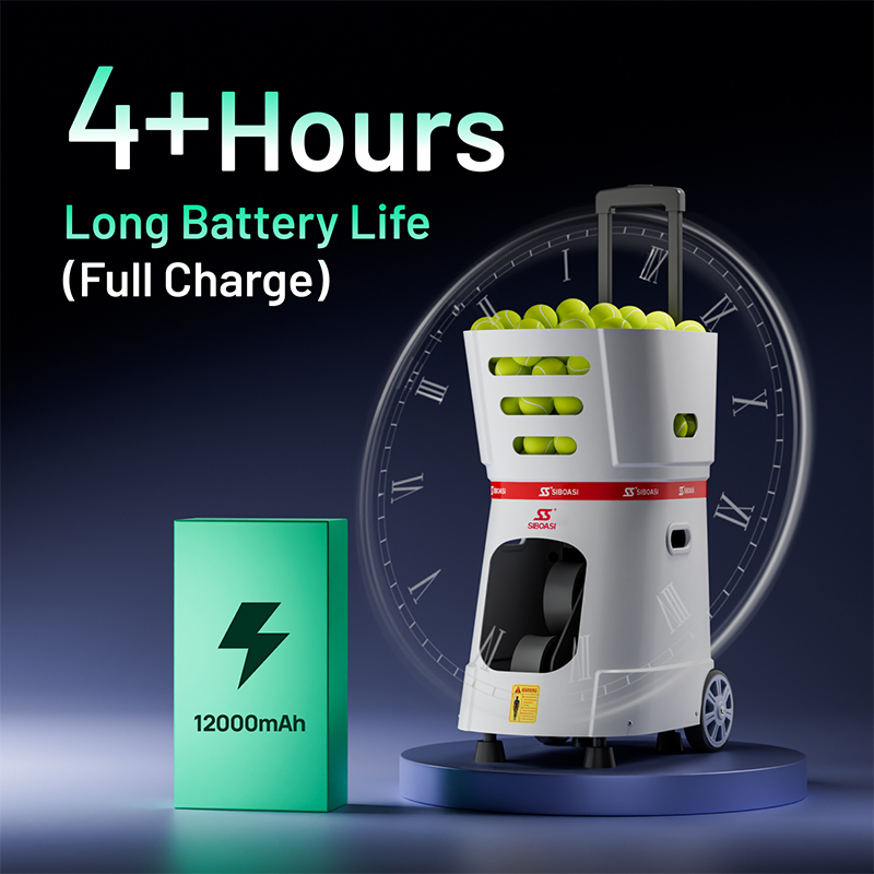 TB6 Voice Control, Built-In Battery & 60-Level Precision AI-Powered Padel Training Machine