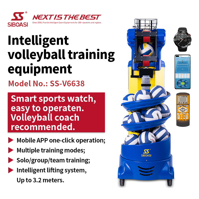 V6638 Smartwatch, APP & Remote Multi-Mode Control Pro Volleyball Machine