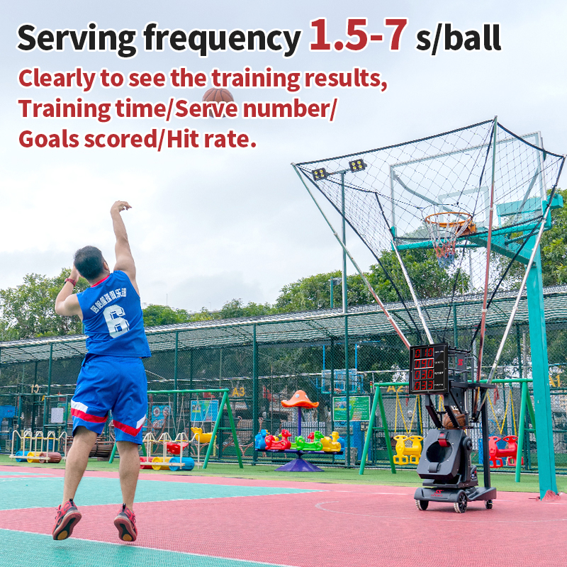 K2100A Basketball Machine with LED Score Display & Real-Time Hit Rate Tracking