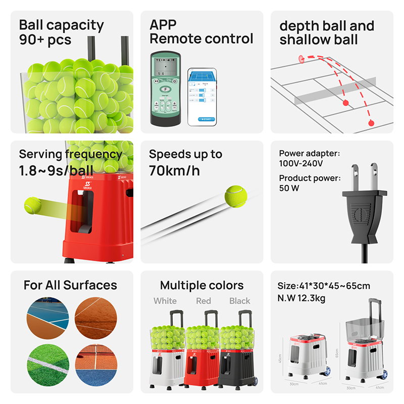 T1 Tennis Ball Machine Beginner Basic Single-Speed Model
