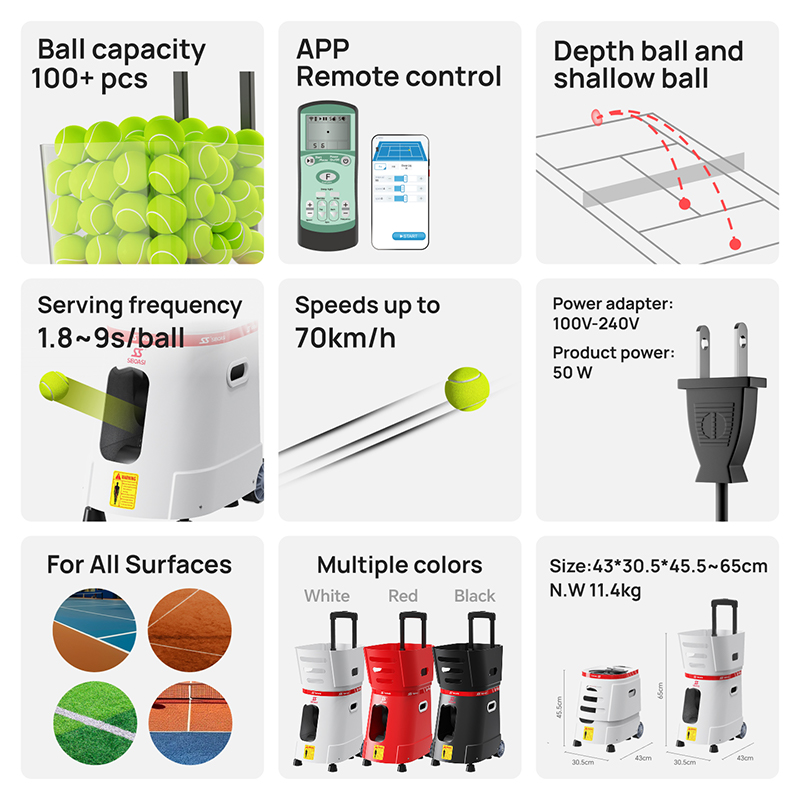 TB1 Remote & APP Controlled Solo Training Entry-Level Padel Ball Machine